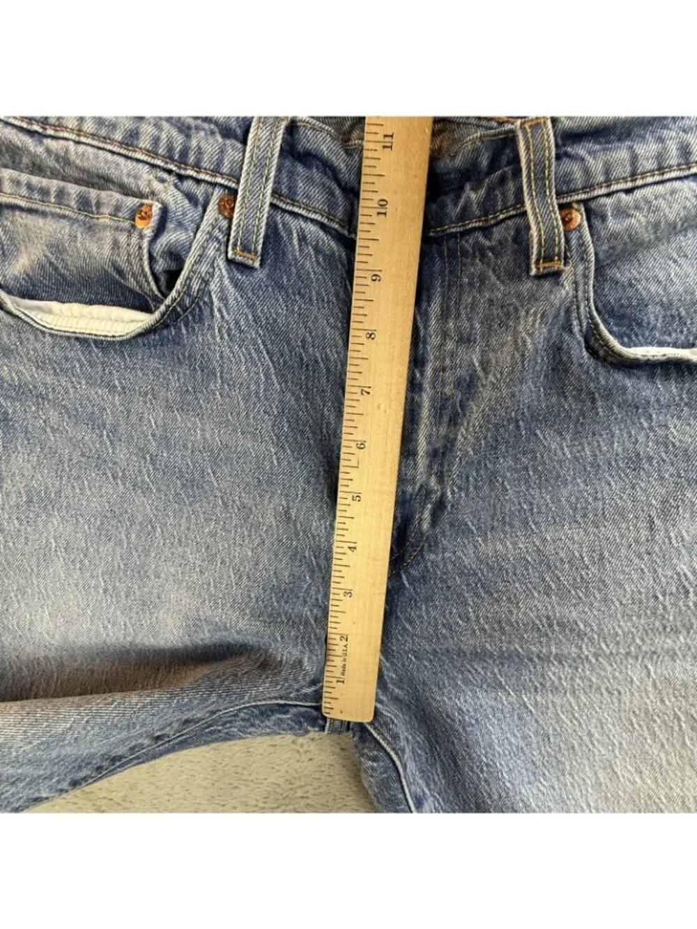 Levi's Premium Jeans Mens 34x30 Blue Regular Straight Stretch Denim Light Wash